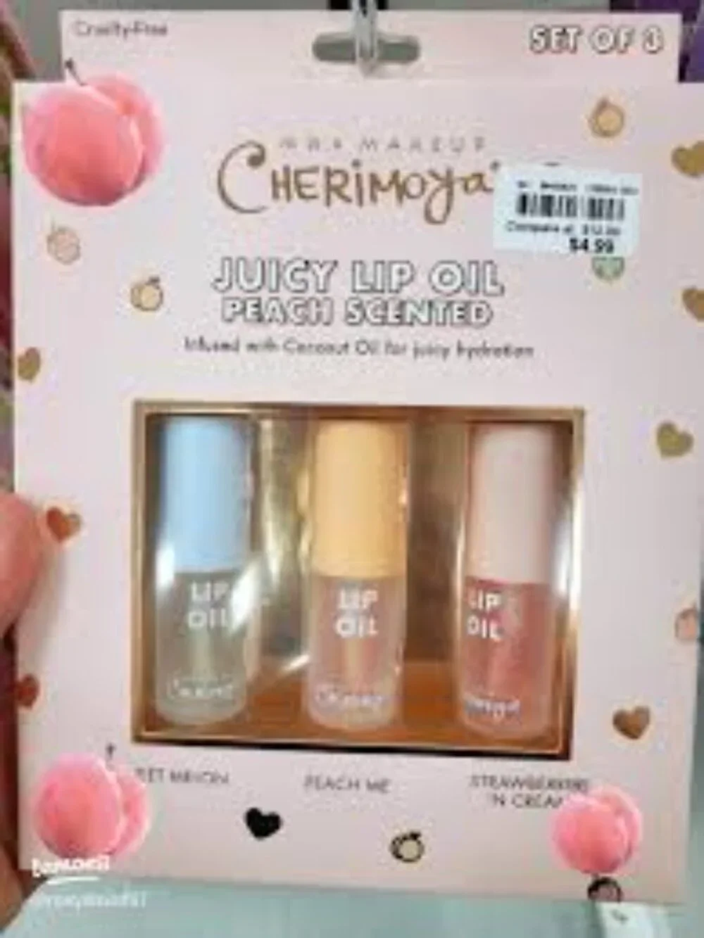 NWT- Cherimoya Juicy Lip Oil 3 Pack Hydrating Glossy Lip Treatment NIB NEW Peach